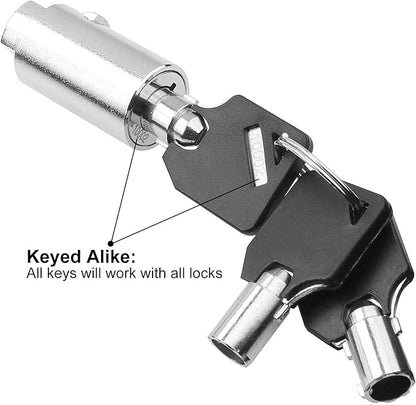 STARVAST Tubular Key Lock for Vending Machines, Zinc Alloy, Chrome, 2 Pack
