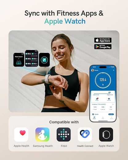 Scale for Body Weight, FSA&HSA Eligible, Smart Scale with 9-in-1 VA Display, Bathroom Scale with 22 Body Metrics, Heart Rate, BMI, Body Fat, Muscle Mass, Compatible with iOS & Android