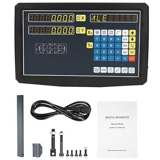 2/3 Axis Digital Readout and TTL Precision Linear Glass Scale DRO Encoder for Milling Lathe. Note:Display&Scales Sold Separately,Pls Select The Size Options! (2 Axis Digital Readout Display ONLY)