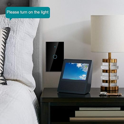 1-Way Smart Switch Wall Light Control Touch (US Black)