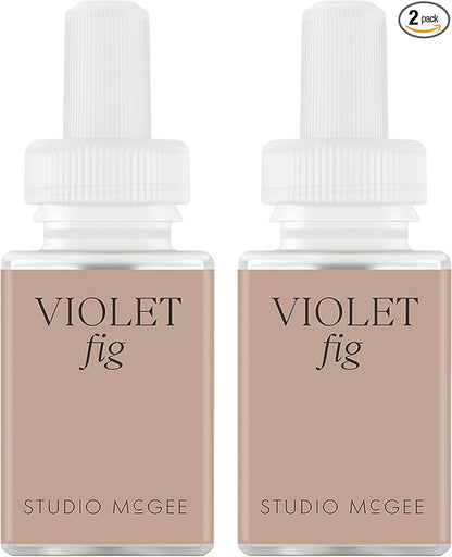 Pura x Studio McGee Home Scent Refill - Smart Air Diffuser - Up to 120-Hours of Luxury Fragrance per Refill - Home Essential - Clean & Safe Diffuser Fragrance - 2 Pack, Violet Fig