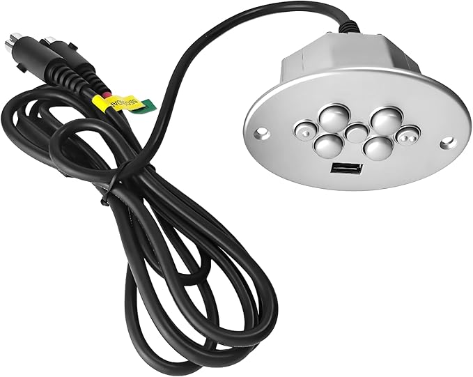CTR UR2 07 Recliner Remote Replacement Lift Chair for Raffel Systems 7 Button 5 Pin Hand Control Replacement with USB and Memory Plus Buttons