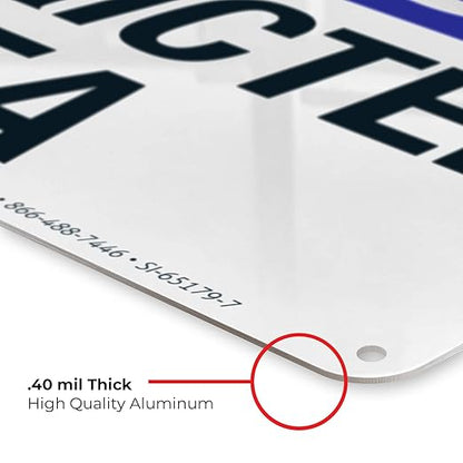 Notice Restricted Area Sign, 10x7 Inches, Rust Free .040 Aluminum, Fade Resistant, Made in USA