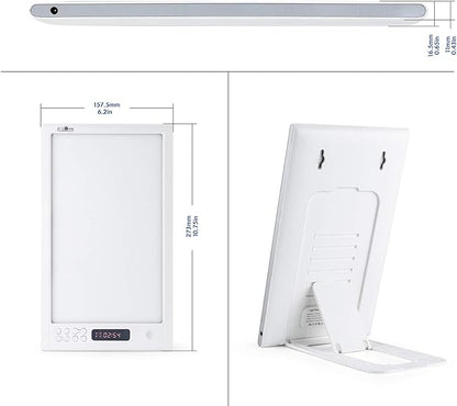 Bright Light Therapy Lamp 12000 Lux - Sunrise Alarm Clock with Dawn Simulator, APP Control - Wake Up Happy & Start Your Day Positively