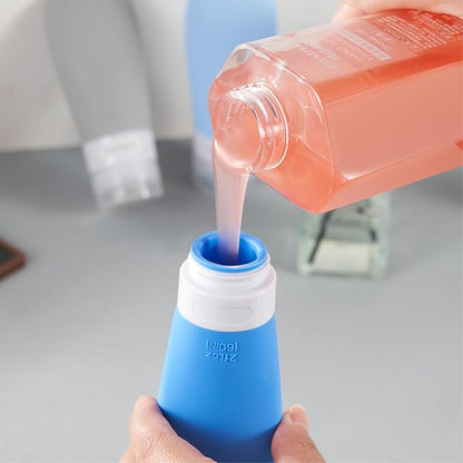 INSFIT Portable Travel Bottles, TSA Approved Leak Proof Containers for Toiletries, BPA Free Refillable Accessories for Shampoo, Body Wash, Liquids (4 Pack)