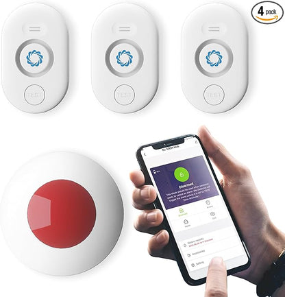 Airthereal Water Leak Detector 3-Pack with WiFi Gateway, Water Alarm Sensor with 0-120dB 4-Level Adjustable Alarm, Leak and Drip Alert with App Alerts for Home, Basement (Not Support 5G WiFi)