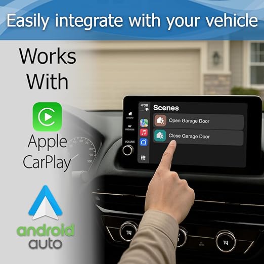 Smart Garage Door Opener - Universal WiFi Remote Controller Compatible with Alexa, Google Home, iPhone, Siri, Android, Door Left Open Alert, Door Security Systems, Updated Model