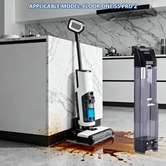 Replacement 0.8L Clean/Dirty Water Tank, Compatible with Floor ONE S5/S5 PRO Smart Wet Dry Vacuum Cleaner, Generic Water Tank Accessory