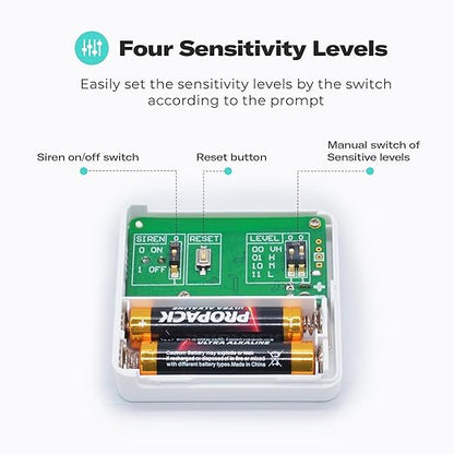 THIRDREALITY Zigbee Vibration Sensor, 110dB Alarm, Adjustable Sensitivity, Works with Echo, SmartThings, Home Assistant