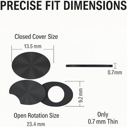 LED Light Privacy Cover for Ray-Ban Meta Smart Glasses – Rotating Camera Lens Shutter Compatible with Wayfarer/Skyler/Headliner(Gen 2), 6PCS Rotating LED Light Blocker Glasses Accessories