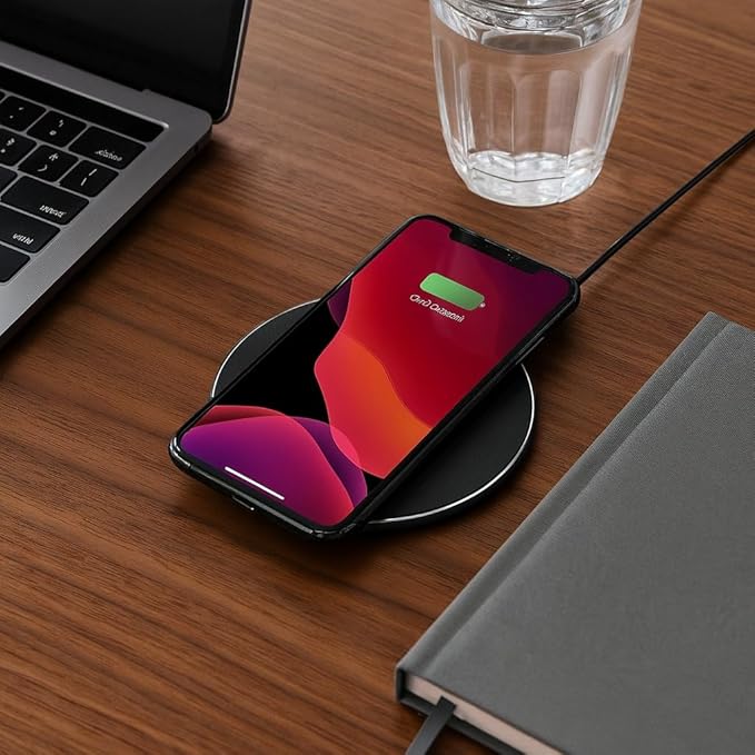 2Pcs Wireless Charger,15W Max Wireless Charging Pad Compatible with iPhone16/16Plus/16Pro /iPhone15/15Pro/15Plus/iPhone14/iPhone13/12/11/X/XR/XS/SE/8,Samsung Galaxy S25/S24/S23/S22/S21/S20/S10 (Black)