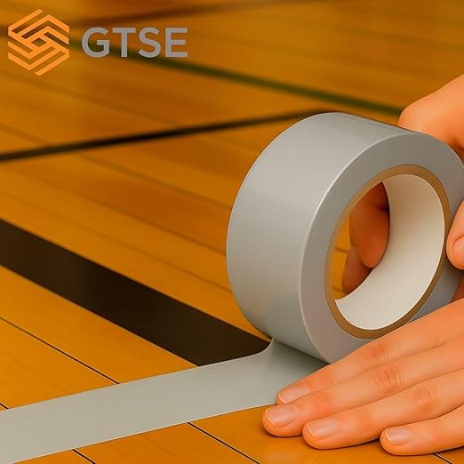 GTSE 2 inch x 108 ft Gray PVC Vinyl Floor Tape, Grey Safety Marking Tape, 6 mil Thick, Suitable for Dance Floors, Gyms, Warehouses, Sports Facilities