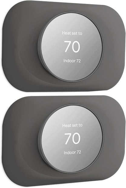 Petrichor Nest Thermostat Wall Plate - Compatible with Google Nest 2020 - Trim Kit, Cover Accessory for Easy Installation (2 Pack Charcoal)