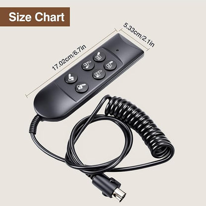Yosoo Health Gear Lift Chair Remote Control Replacement, 6 Button 5 Pin Wired Lift Chairs Power Recliners Remote Hand Control for Ultra Comfortable Chair Electric Bed Sofa Replacement