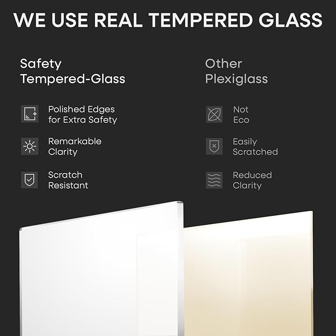 Homeforia 24x24 Black Wood Frame, High End Oak 24 x 24 Square Picture Frames with Mat 20 by 20 inches Photo, 24by24 Black Wooden Poster Frames Matted to 20x20 Print, Tempered Glass, Wall Kit, Set of 1