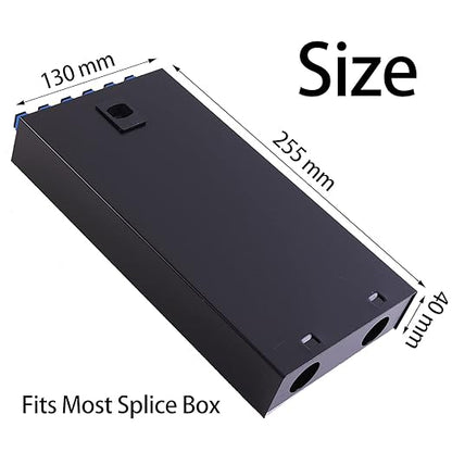 VFLTOOL LC-SM 6 Duplex Box Cables 12 Port Wall Mount Fiber Enclosure With Spool Singlemode OS1 Kit - Includes 1 Meter 12 Strand UPC Pigtail and 6 Port Duplex LGX Loaded Panel