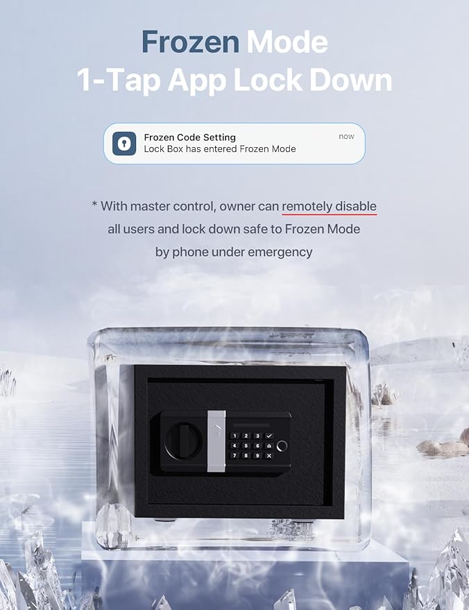 FORFEND Smart Home Safe | WiFi Safe Box App Lock/Alarm | Voice Command, Kidnap Alarm, Tamper Detect, Frozen Mode, Sub Account| Digital Safe Anti Theft