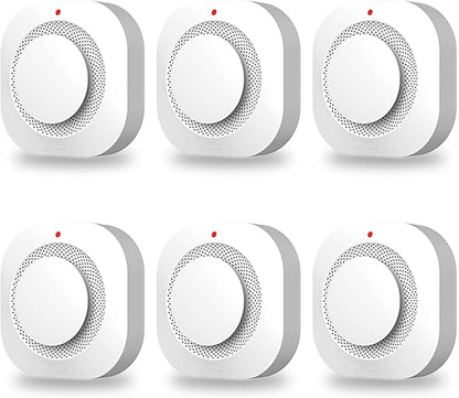 COHANSHANsmoke Detector,Smoke Alarm,fire Alarms Smoke detectors,(Sensor Life of 10 Years) complies with UL Certification,fire Alarm,Smoke detectors,360°Intelligent Detection,Wireless Installation6