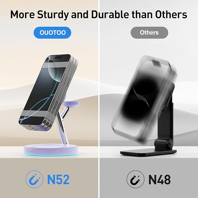 2025 3 in 1Charging Station Compatible with Mag-safe Charger Wireless Charger Stand for iPhoneAir17 16 15 14 13 12Series Wireless Charging Station for AirPods Wireless Charging Stand for iWatch Series