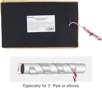 7" x 12" RV Pipe Heater Pad, Work for 3" Pipe - 2 Pack, Heating Pad for RV, Camper, Travel Trailer and Motorhome Water Tank System, DC 13.5Volts