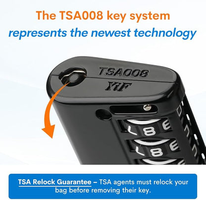 Forge TSA Approved Luggage Locks 4 Digit Combination TSA Travel Locks with TSA008, Open Alert Indicator, Zinc Alloy Body for Luggage, Suitcase, Backpack, and More. Black 2 Locks.