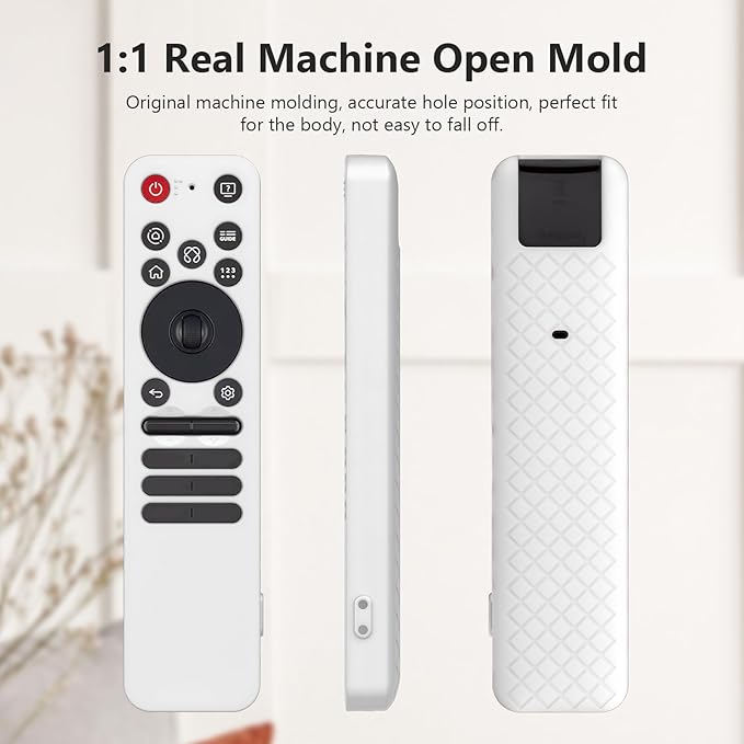 LEFXMOPHY Silicone Remote Cover for LG MR25GA Protective Case Compatible with 2025 LG OLED Smart TV C5 B5 G5 M5 Series Remote - White