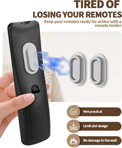 6 Pack Magnetic Remote Control Holder – Upgraded Silicone Magnetic Wall Mount for TV, Fan & Air Conditioner Remotes – Self-Adhesive, No-Drill Remote Control Holder Wall Mount