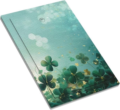 Decorative Light Switch Plate Covers Rustic Green Lucky Four leaf Clover 1 Gang No Device Single Blank Outlet Covers Wall Plate Light Switch Cover Plate for Bedroom Home Decor