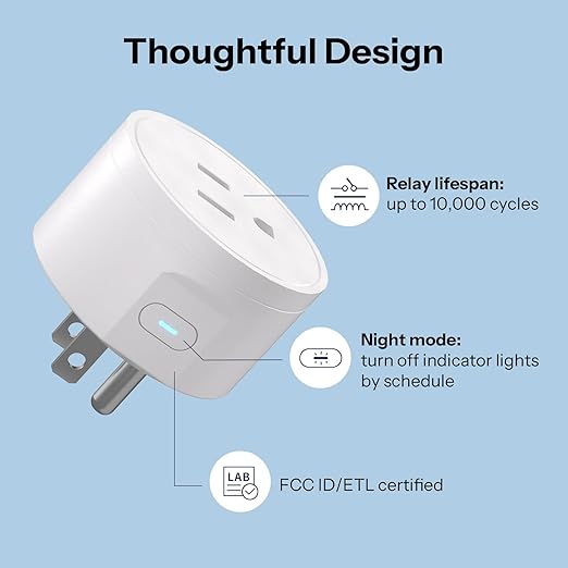 SONOFF S41sTPB Matter Smart Plug, 15A 1800W Max, Remote & Voice Control via Alexa/Google Home, ETL Certified, Timer Outlet, Compatible with SmartThings & Home Assistant (4-Pack)