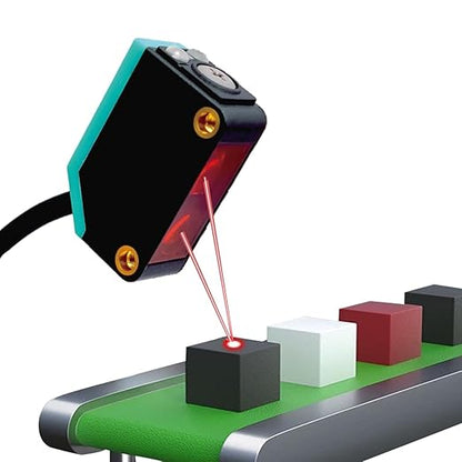 BG-38P Photoelectric Sensors,Background Suppression Diffuse Photoelectric Sensor,Sensing Distance 5-350mm,10–30VDC,PNP Output,Detection Distance Unaffected by Object Color