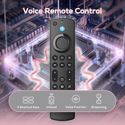 Replacement Voice Remote Control for Fire Series, TV Cube/Stick, Compatible with 4K Max/4K (1st/2nd Gen), (2nd/3rd Gen)/Lite/HD, Fit for Insignia/Pioneer Hisense and TCL Smart TV