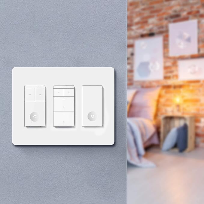 TREATLIFE Screwless Decorator Wall Plates, Standard Size 3-Gang Light Switch Plate, Outlet Covers White, 1 Pack 3-Gang Wall Plates Light Switch Cover