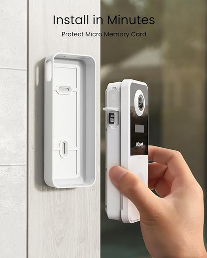 ieGeek Doorbell Camera Wireless No Subscription, 3MP Video Doorbell with Chime, 180° Head to Toe View, 2-Way Talk Voice Changer, AI Motion Detection Night Vision, Only 2.4GHz WiFi, Works with Alexa