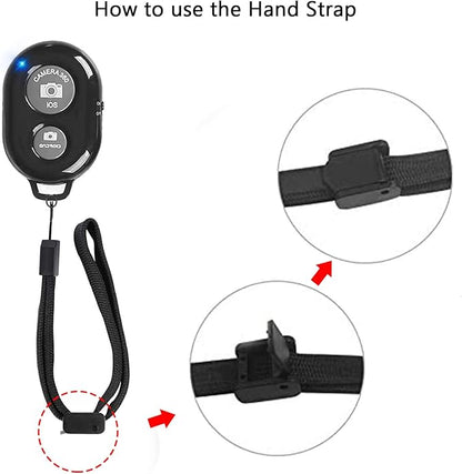 Wireless Remote Shutter for Cellphones and Tablets (3 Pack), AOQIYUE Bluetooth Remote for iPhone/Android Camera Control, Selfie Clicker for Photos and Videos - Wrist Strap Included
