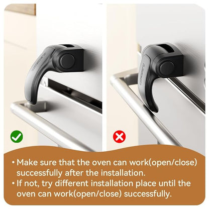 EUDEMON 1 Pack Oven Lock,Baby Proofing Oven Door Lock, Child Safety Oven Front Lock, Easy to Install & Use no Tools Need or Drill (Black)