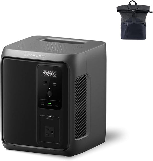 EF ECOFLOW Portable Power Station DELTA 3 1000 Air, 960Wh LiFePO4 (LFP) Battery, 500W AC Output Solar Generator(Solar Panel Optional) for Home Backup Power, Camping & RVs
