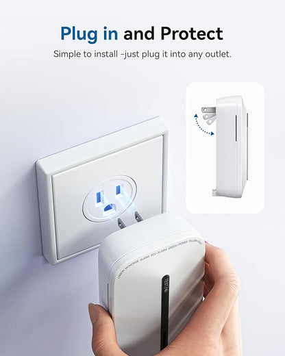 SITERWELL Plug in Carbon Monoxide Detector 10 Year Battery, CO Alarm Detector with Electrochemical Sensor and Sound Warning, AC Powered Portable Carbon Monoxide Detector for Home Office Travel,4-Pack