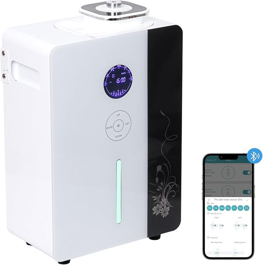 Essential Oil Diffuser HVAC Scent Machine, Waterless Diffusers Long Lasting Aroma 800ML Smart WIFI & APP & Touch Screen Control Oil Level Monitoring 4000 Sq.Ft for Whole House,Hotel,Mall,Office