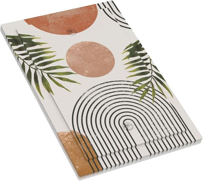 Beautiful Boho Mid Century Large Archs Sun Leaves Plants Light Switch Cover Plate 1 Gang No Device Blank Electrical Wall Plates Faceplate Decorative Switch Plate Covers for Bedroom Living Room Decor
