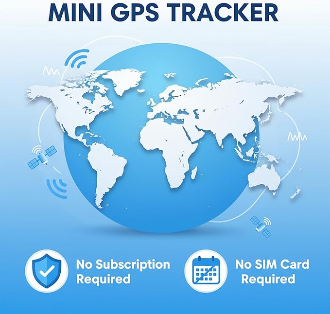 2 Pack GPS Tracker for Car Work with Find My (iOS Only) No Subscription Real Time Smart Vehicle Tracker Tags Global Mini Hidden Locator Tracking Devices with Magnetic Case No Monthly Fee for Bike Pets