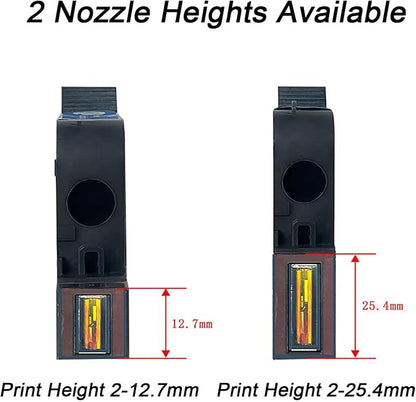 Original Black Ink Cartridge 1inch, 72ml Quick Dry Solvent Ink Replacement for 260E Automatic Inkjet Coding Machine