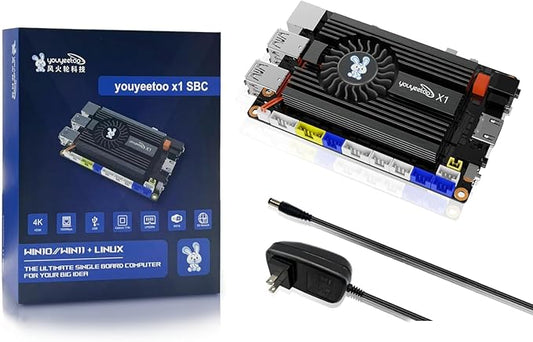 WayPonDEV youyeetoo X1s X86 Single Board Computer - A 64bit Windows 10/11/Linux Mini PC with Celeron N5095 CPU, Support Optional WiFi&BT NFC, PCIe3.0 M.2 2280 NVMe or SATA SSD (X1s 8+128GB)