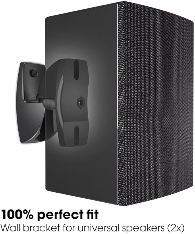 Vogel's VLB 500 Universal Speaker Wall Bracket Set Swivel and tilt Pre-Assembled Max. 11 lbs (5 kg) Environmental Friendly Packaging Black 2 Brackets