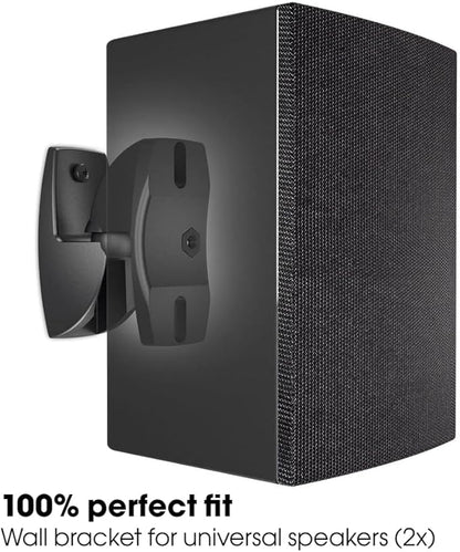 Vogel's VLB 500 Universal Speaker Wall Bracket Set Swivel and tilt Pre-Assembled Max. 11 lbs (5 kg) Environmental Friendly Packaging Black 2 Brackets