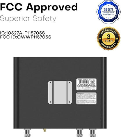 HiBoost Cell Phone Booster for Multiroom, Boost Cellular Signal up to 10,000 sq ft for All U.S. Carriers | Cell Phone Signal Boosters with 2 Inside Antennas Set for Homes & Offices 2-Story