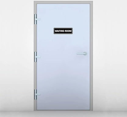 Waiting Room Sign - Premium Durable Acrylic Material, Super Strong Adhesive, Quick Installation, Suitable for Your Home and Business (9 × 3 Inches, Black)