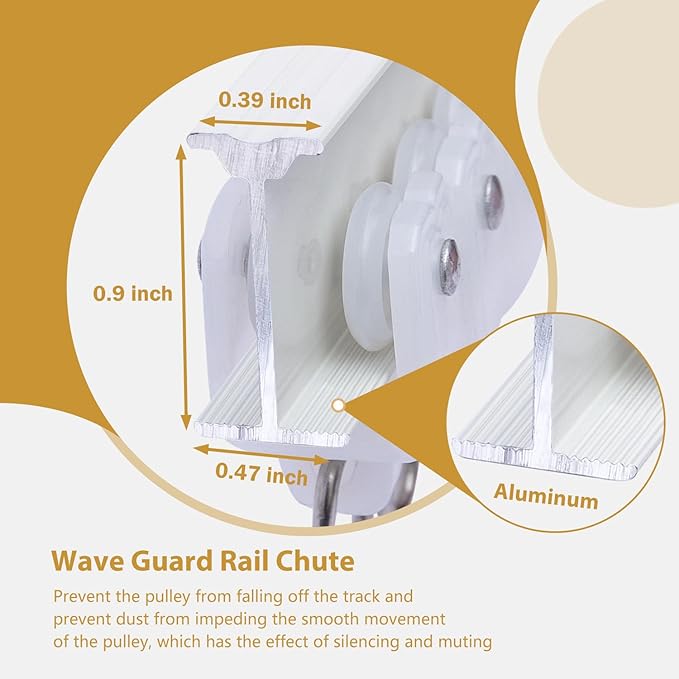 Bendable Ceiling Curtain Track Ceilings Mount or Wall Mounted Heavy-Duty Room Divider Curtains Rails for Living room Bedroom Shower Privacy RV Garage Dividers with Clips，White 18 FT