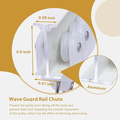 Bendable Ceiling Curtain Track Ceilings Mount or Wall Mounted Heavy-Duty Room Divider Curtains Rails for Living room Bedroom Shower Privacy RV Garage Dividers with Clips，White 15 FT
