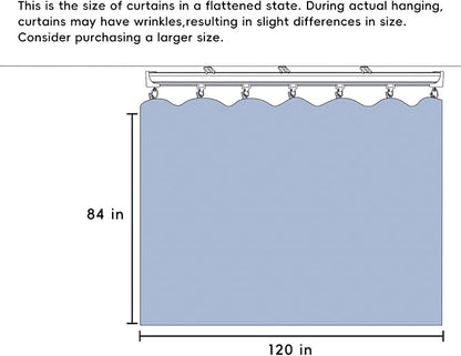 Room Divider Ceiling Mounted Curtains Track Sets Extra Wide Blackout Curtain Flexible Tracks for Bedroom Privacy Partition Separator, 1 Panel Beige Drape and White Rail, W10 x H7ft