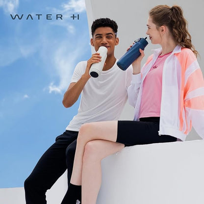 WATERH Vita Smart Water Bottle with Reminder to Drink Water, BPA-Free Vacuum Insulated Water Bottles with Filter & Straw, Bluetooth Intake Water Tracking Bottle, Ideal for Gift (18 oz)